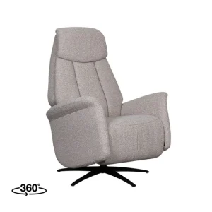 Label51 Elektrische Fauteuil Oslo Naturel Royal Boucle | Zwart Metaal 79x87x112 cm