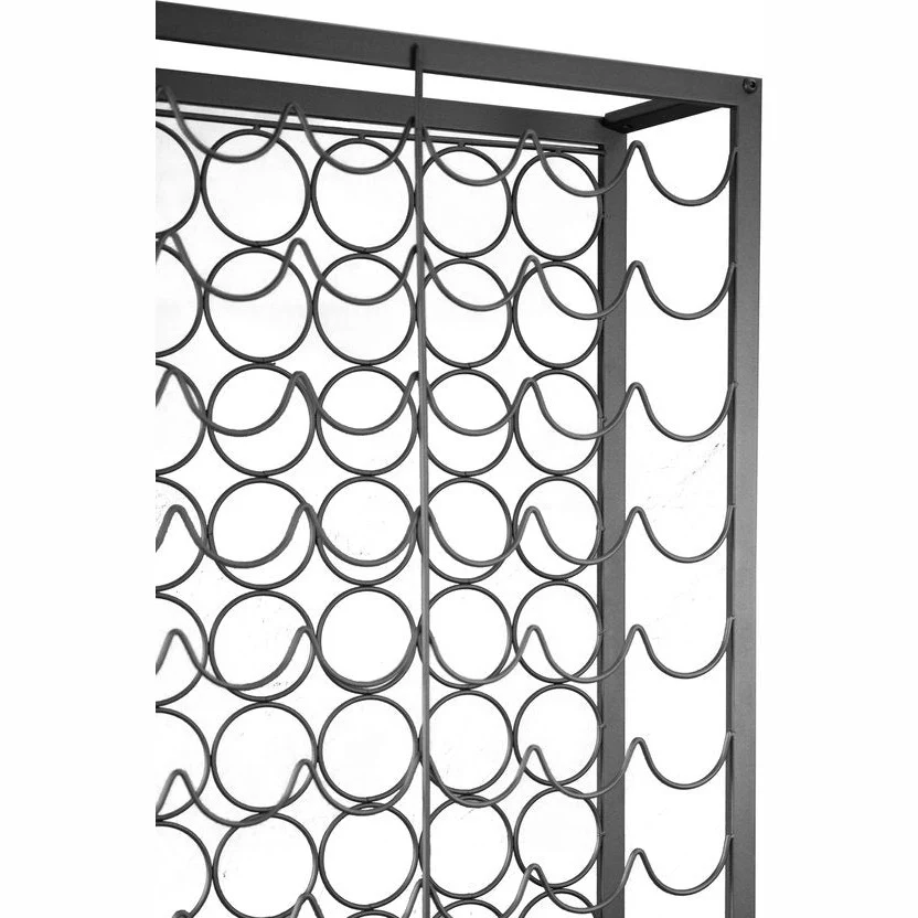 Eleganca Modern Wijnrek XL - Voor 108 flessen - Zwart - Staal - ± 65 x 25 x 190 cm - Afbeelding 4