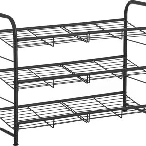 Nancy's Charland Schoenenrek - Schoenen Organizer - 3 Niveaus - 12 Paar Schoenen - Staal - Zwart - ± 70 x 30 x 50 cm